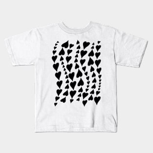 Heart Waves Flowing Ebb & Flow Pattern Graphic Design Kids T-Shirt